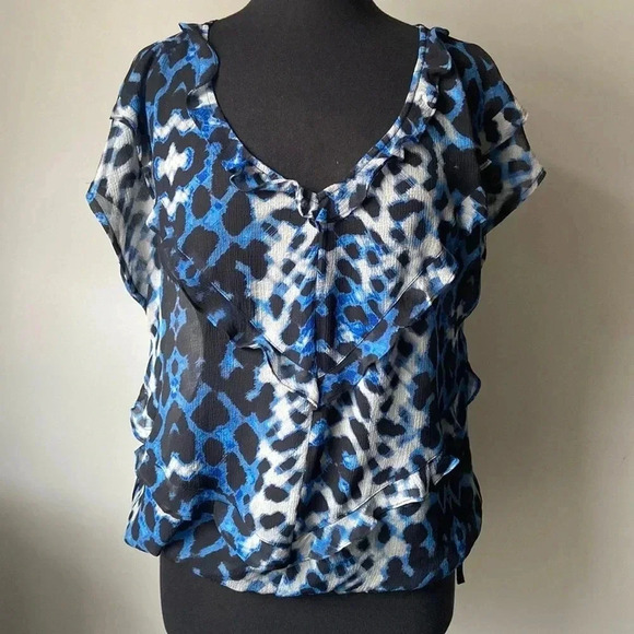 DKNY  JEANS| Sheer Sleeveless Blouse - Picture 1 of 6